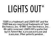 Lights Out screenshot 3 for Game.Com
